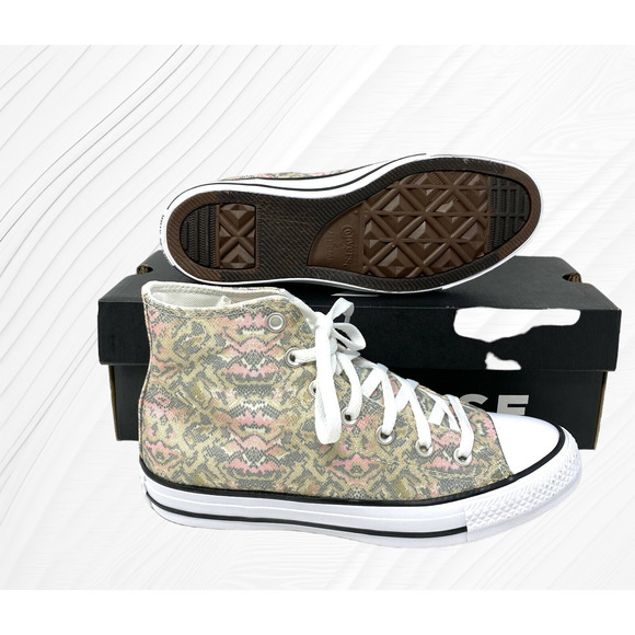 (65% OFF) NIB Converse Women's (CTAS) HI Pale Putty Limestone Grey Sneakers 10 - Picture 6 of 8